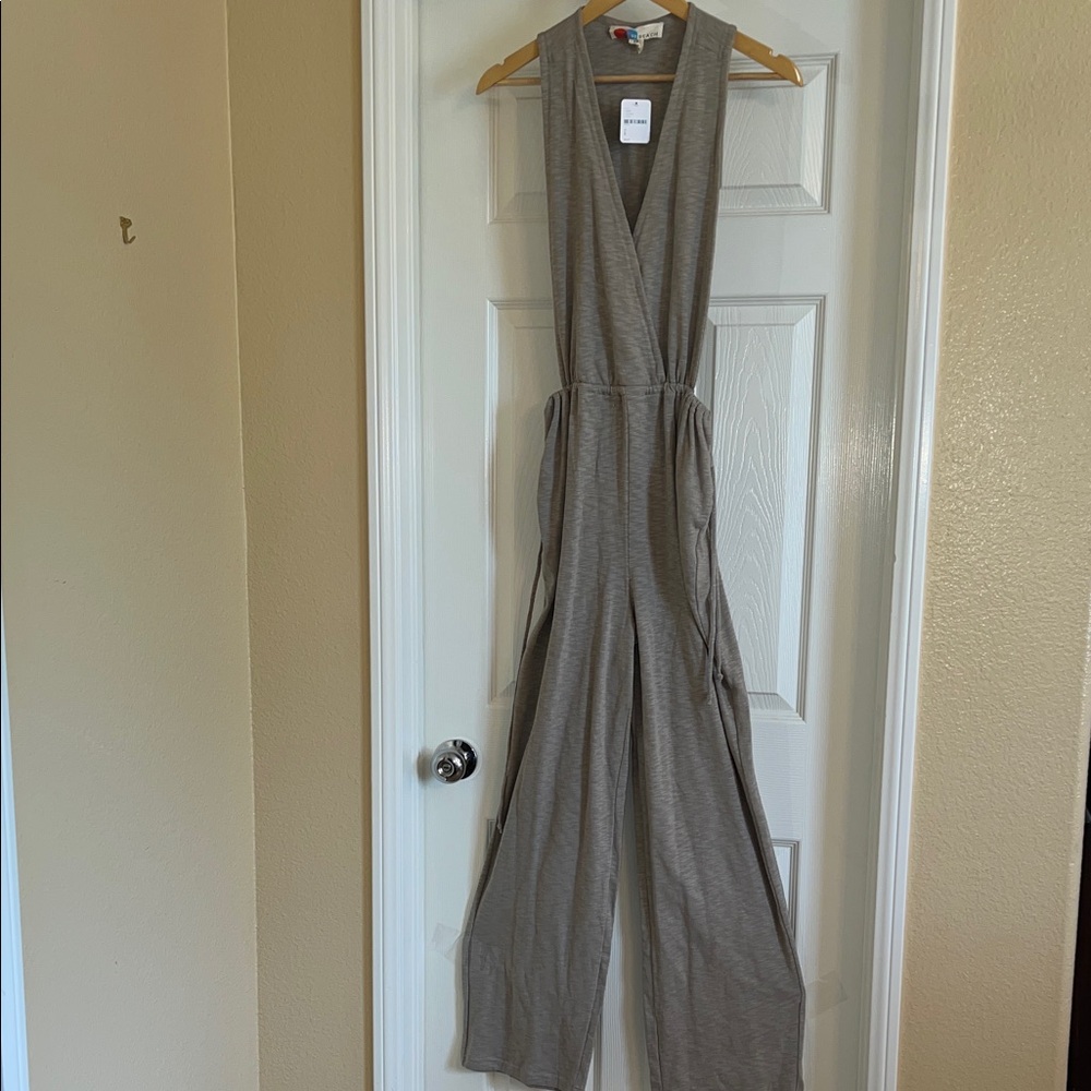Free People Tan Jumpsuit